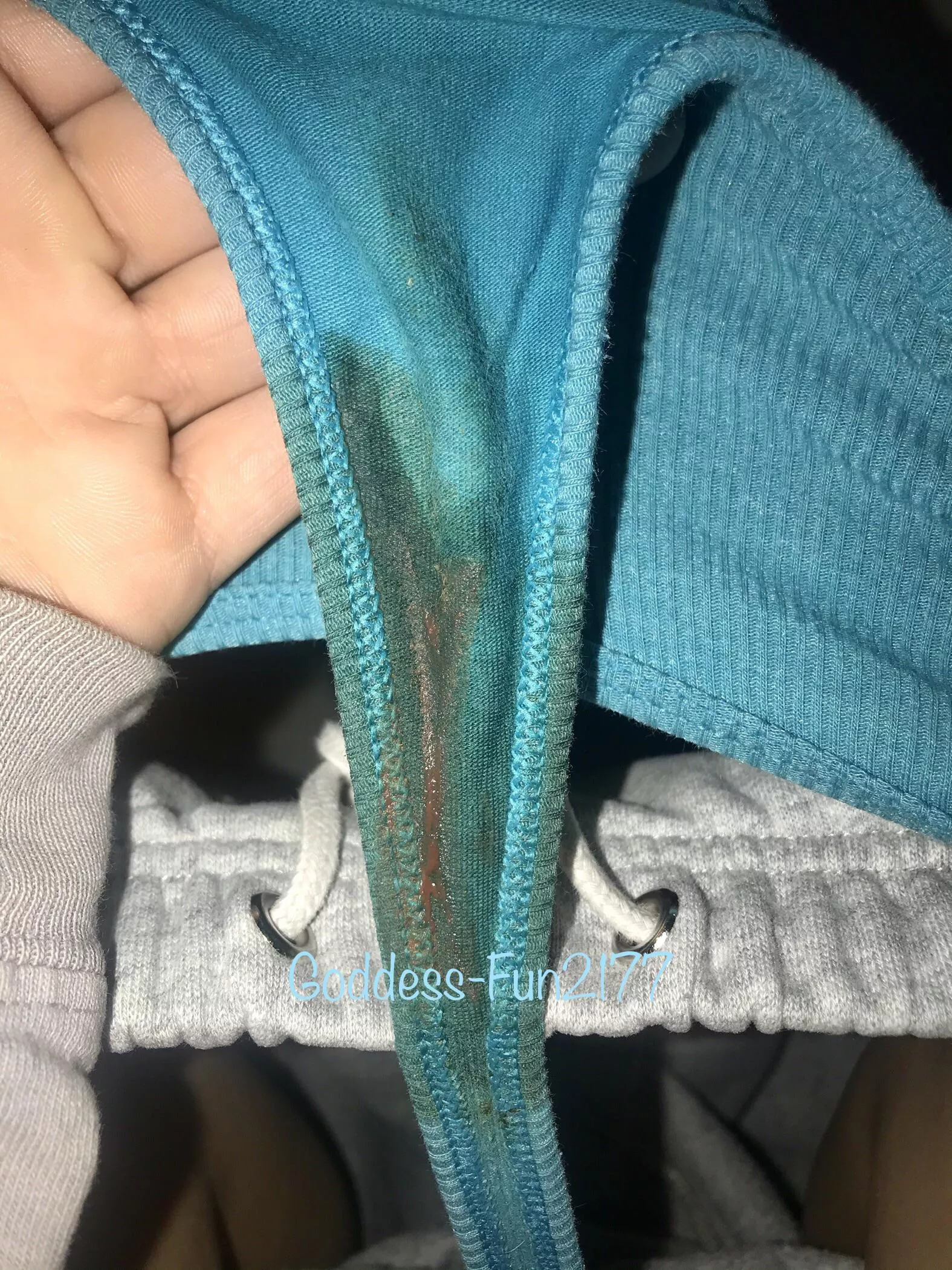 [selling]Worn 24 hrs and woke up to the start of my cycle🩸baby blue Victoria Secret cotton thong 😉message me if you want to purchase these or tampons from this cycle 😉 FREE shipping in US w/tracking! Cashapp only. posted by Goddess-Fun2177