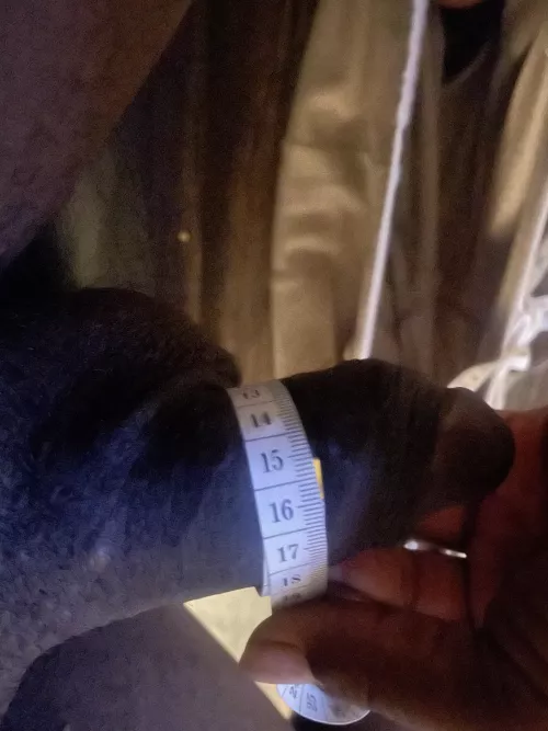 Semi erect girth measure (only gets about .2” cm bigger erect) by Doozybrowsing