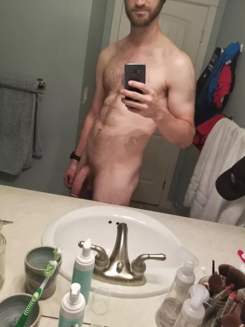 Semi hard and a light beard for the evening by enriquezshockwave