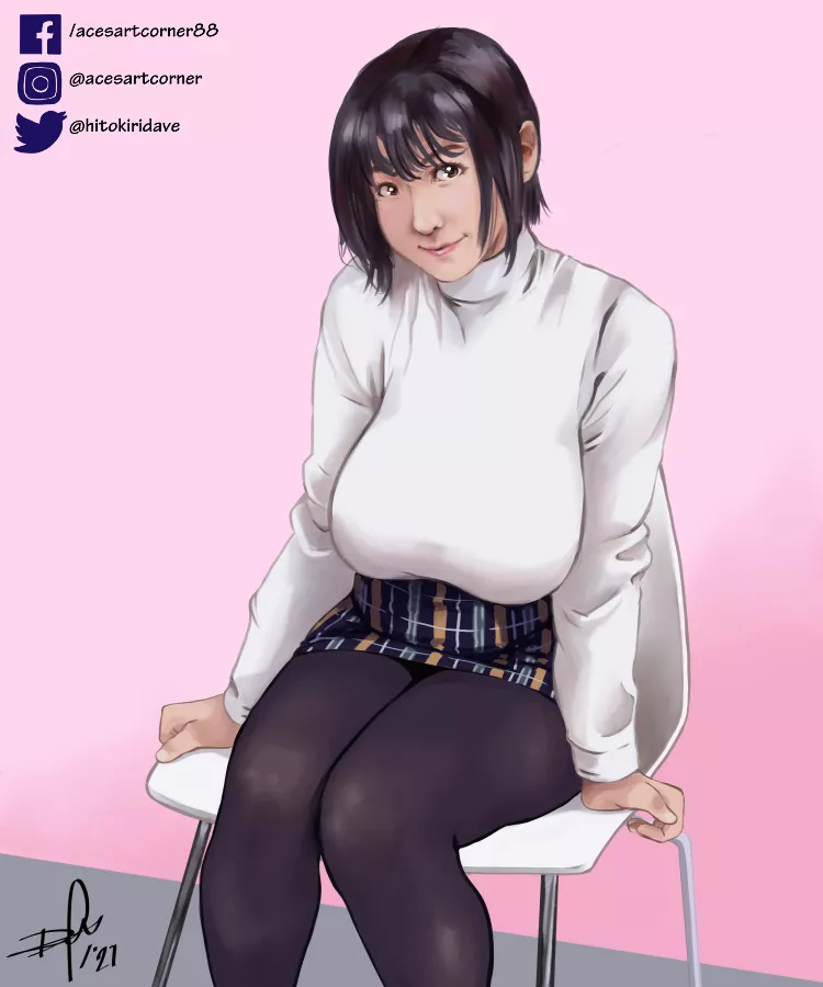 Semi-realistic painting of Shibuya Kaho, by me. posted by Orion-Pax88