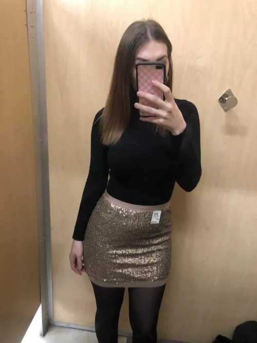 Sequin skirt and tights by jpx82