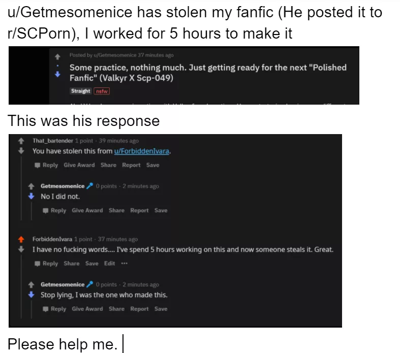 Serious- A person steals my fanfic, claims that they made it posted by ForbiddenIvara