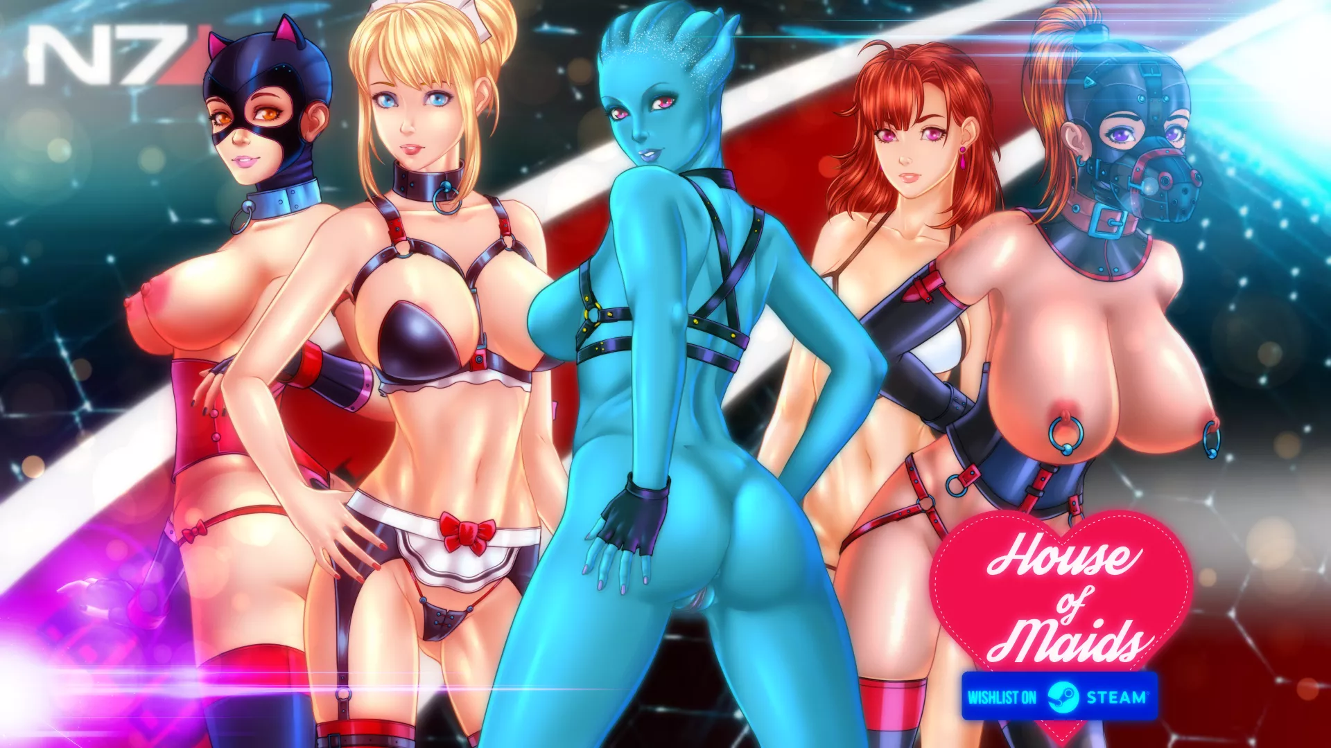 Sexy Asari & friends [House of Maids] posted by DarkCubeGame