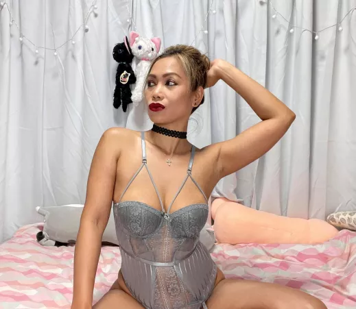 Sexy Asian granny 41(f) in a delicious silver suit by hotasiangranny