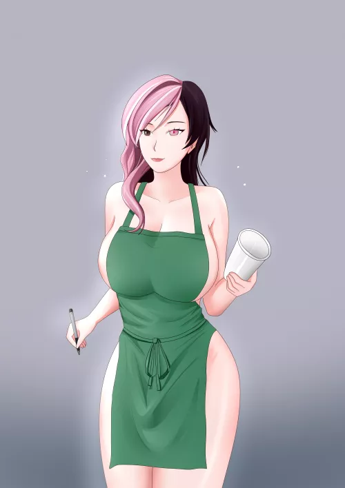sexy barrista neo here too take your order [rwby] (andrian_gates) commissioned by me by darkrobbe1