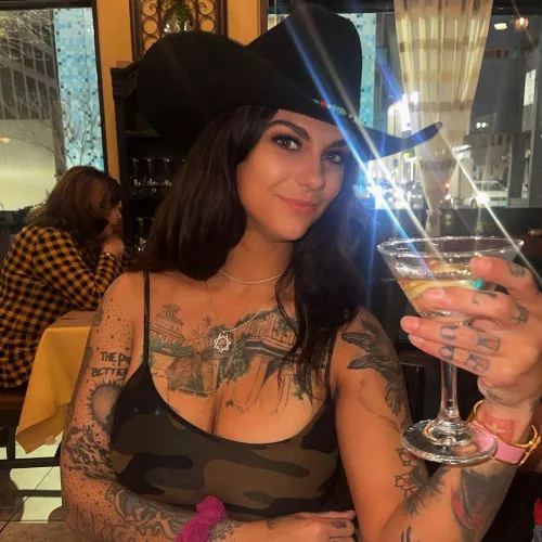 Sexy, big titty, tatted up cowgirl 😍 by StormerG