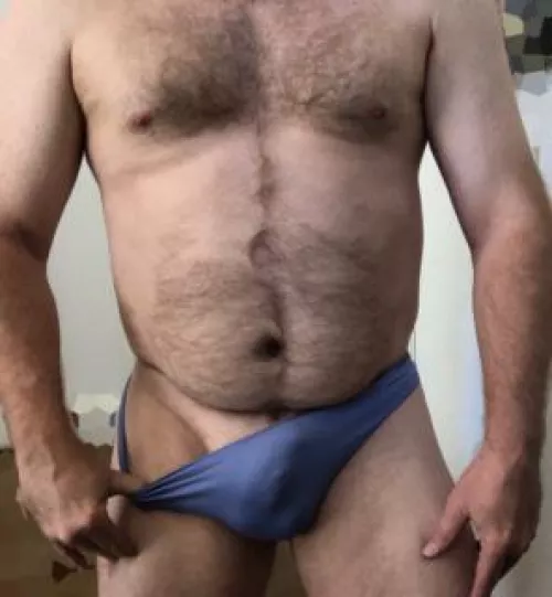 Sexy blue thong outline by Sexy_in_my_Thong