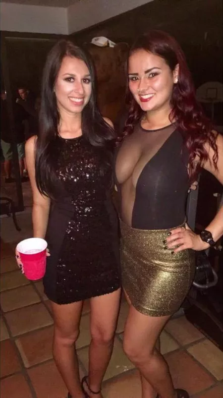 Sexy Busty Dress Cleavage by aabbccdefg