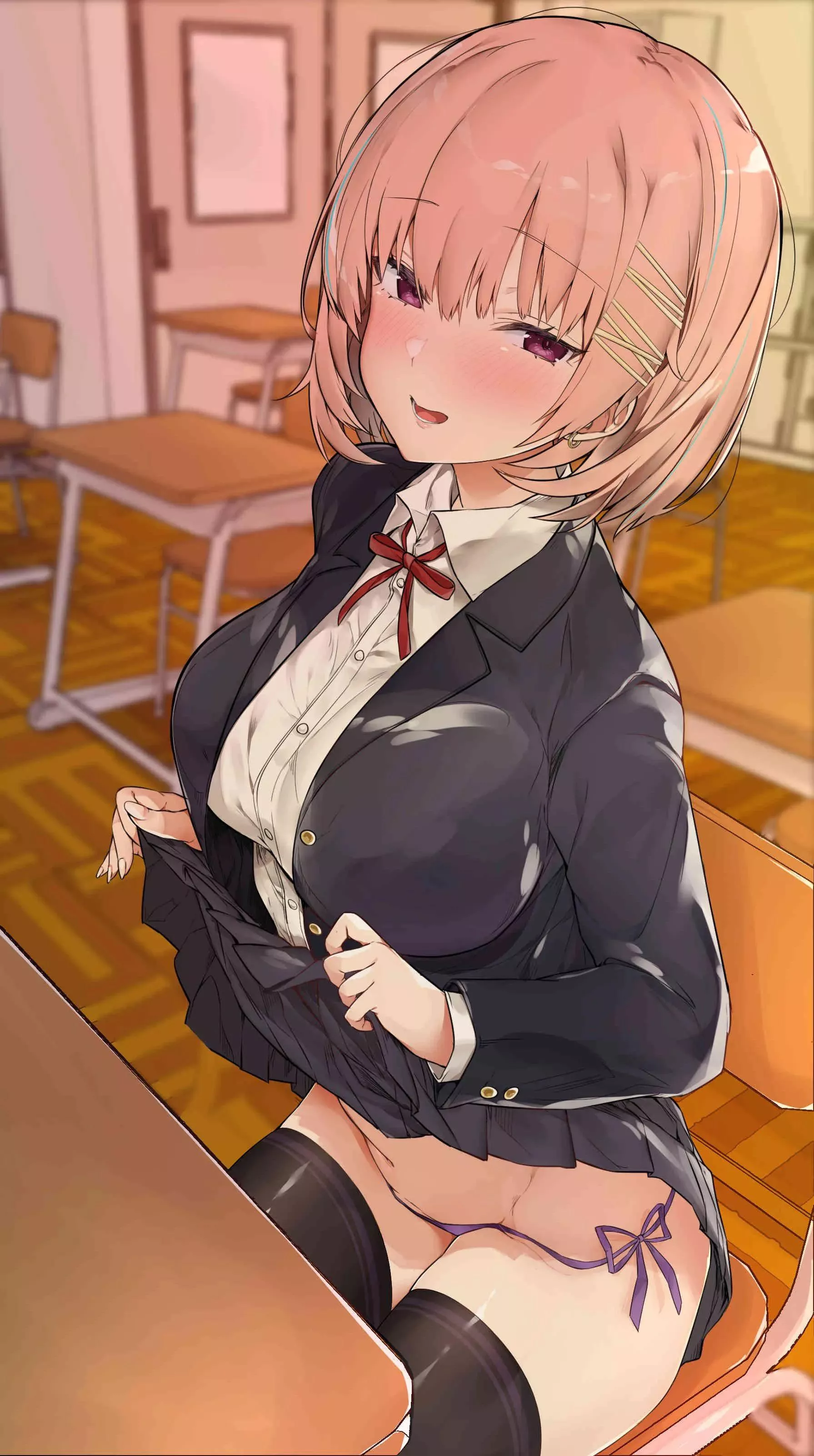 Sexy schoolgirls lifts skirt posted by Bickan34