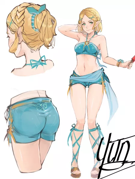 Sexy Summery Zelda (by yun fuyu) by ReallyHdi