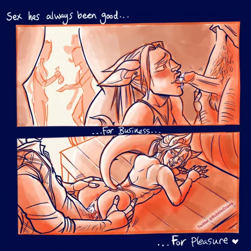 Sexy Tabaxi OC fucks clients by Bean_think_about_