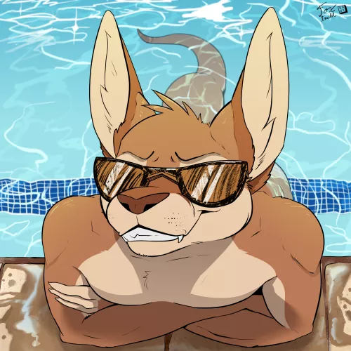 Shady Roo Goes To The Pool [ART BY] -> FoxinuhhBox by Mammoth-Guess-955