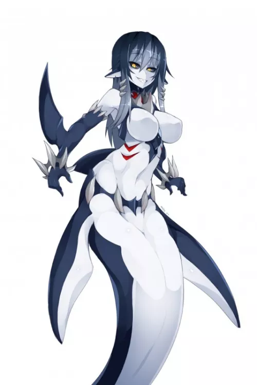 Shark mermaid [Monster girl encyclopedia] by Angry_Snowleopard