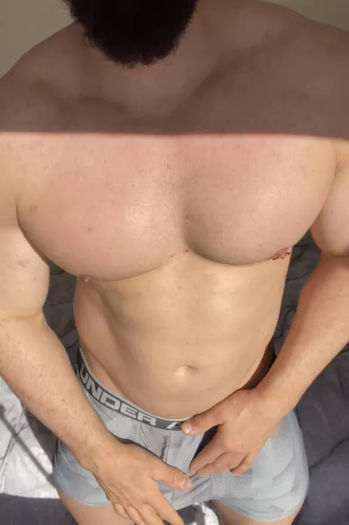 shaved the chest not the beard whatchu think? by Muscle_grad65