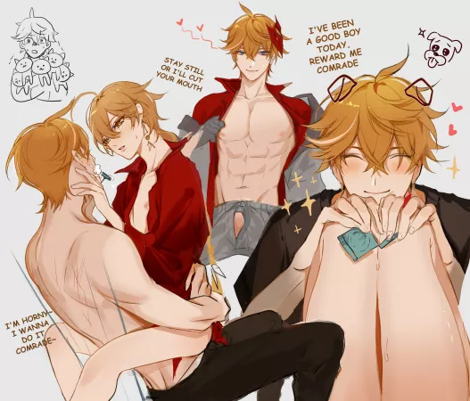 Shaving (Genshin Impact) by AlbertMendez442