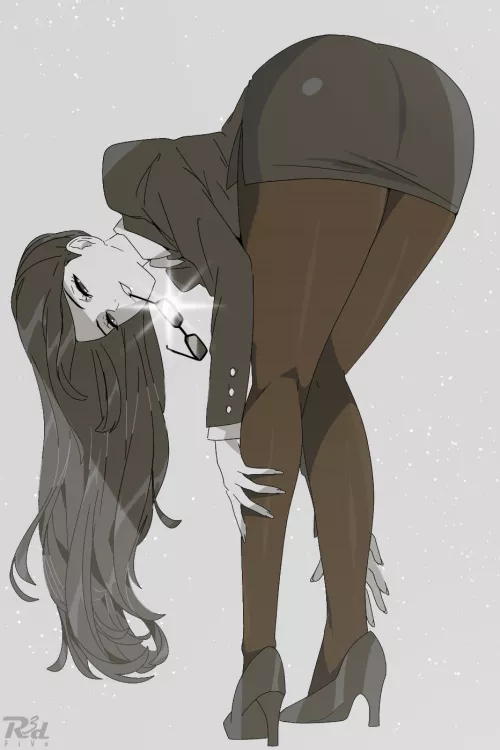 She caught you peeking at her thighs by 0mango