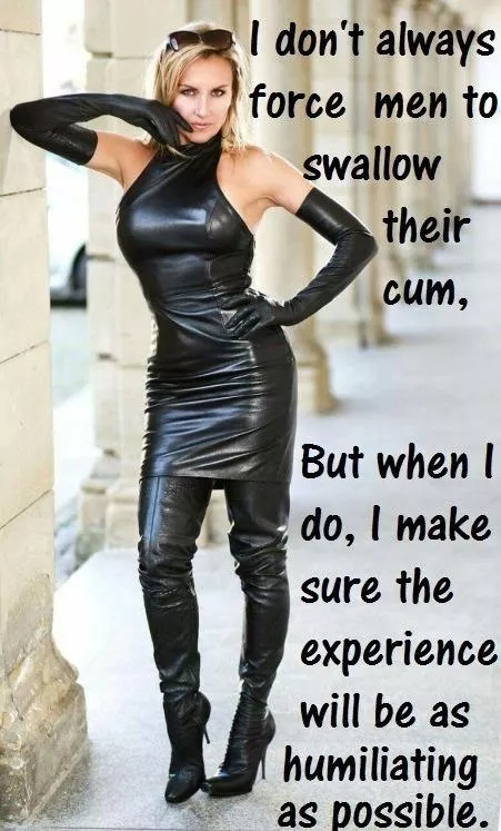 She doesn't always make men eat their cum... posted by onehardguy