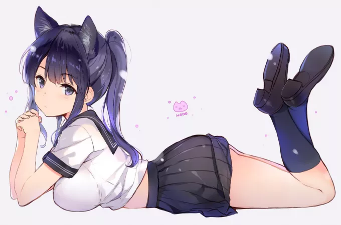 She feels cute in her kitten ears by get_down_0n_it