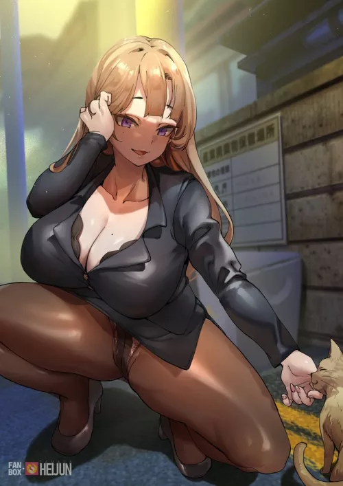 She found a Cat [Artist's Rendition] by CheetahSperm18