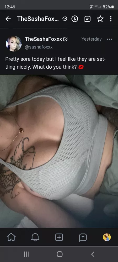 She had a boob job by barracudabear22