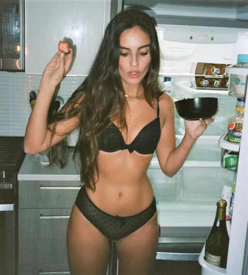 She has the strawberries, I have the cream. by miauguau44