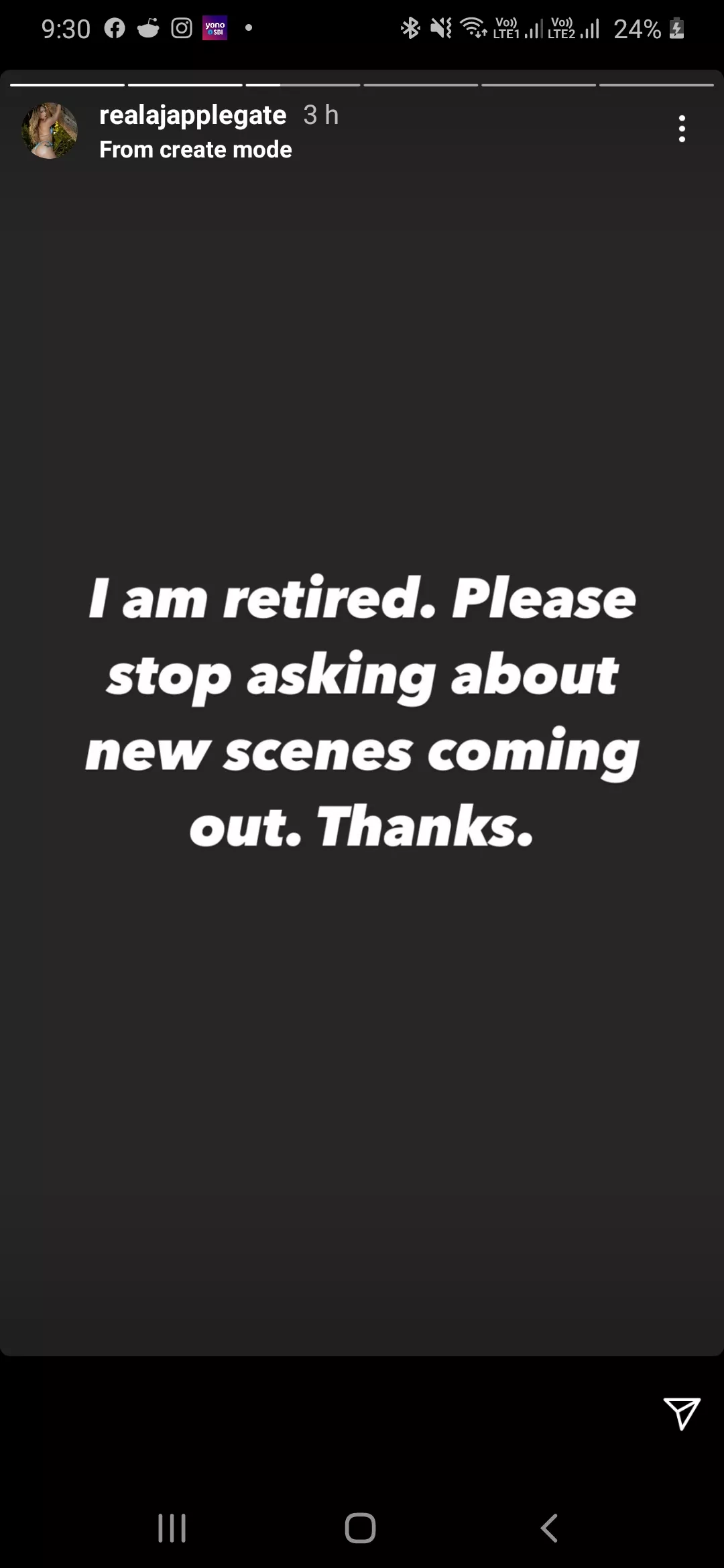 She is retired for good lets wish her for best in future😇🥰 posted by rgthegreat12