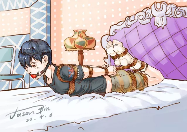 She just tied me up and left me here. She'll be back soon, right? by GaggedOtaku