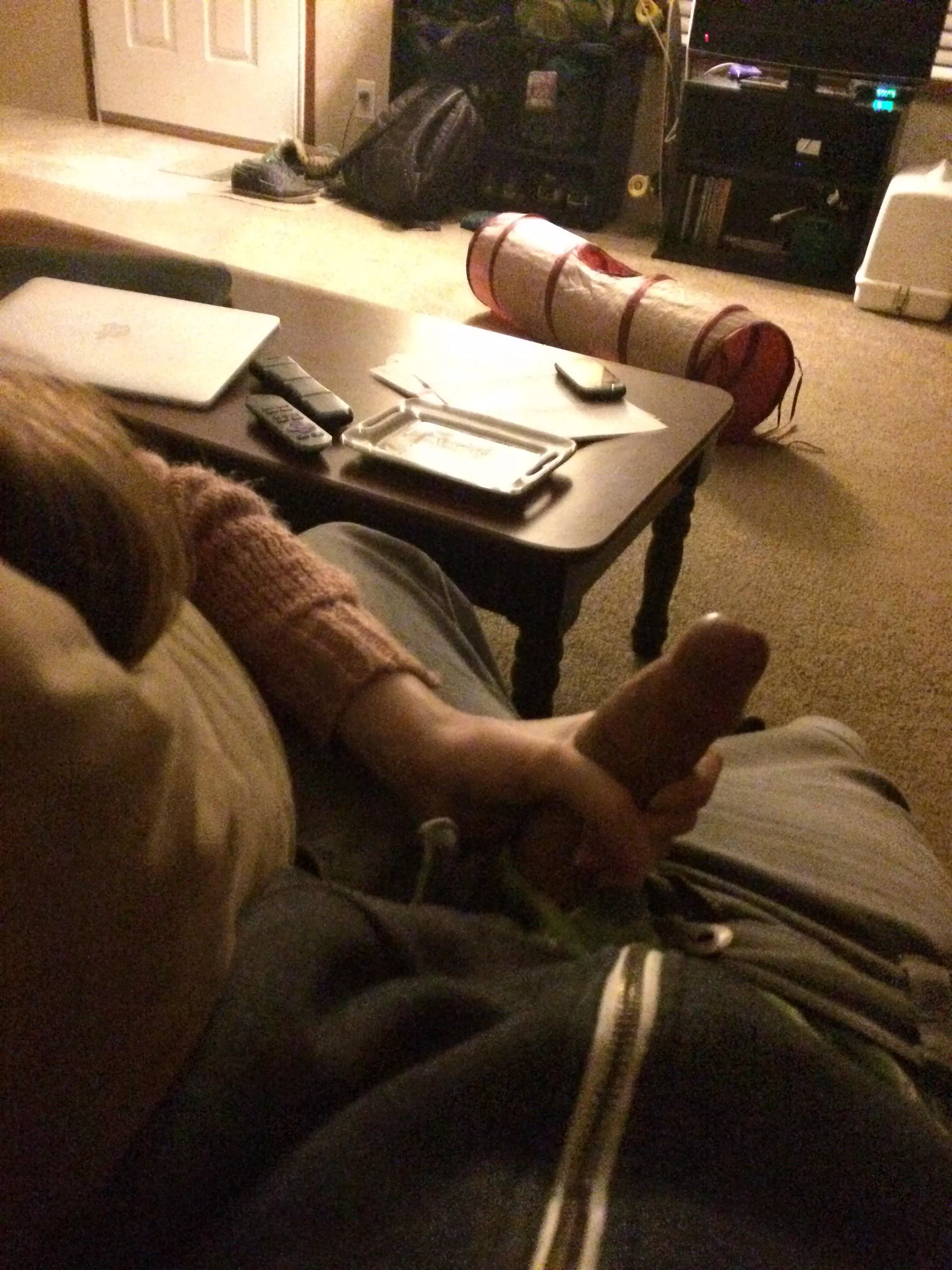 She likes to use it as a stress ball. posted by SecondLeaf