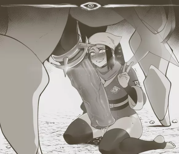 She looks a bit scared and excited at the same time (Artist: nyantcha) by Xairdanr