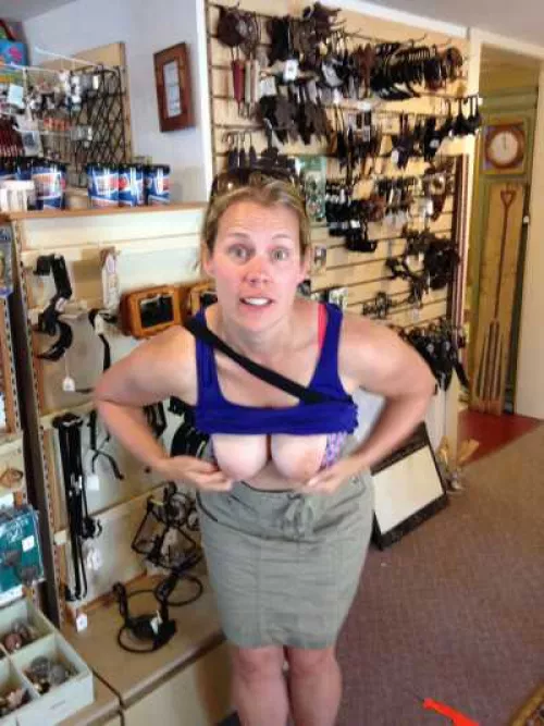 She loves showing off her saggy breasts by No-Strawberry-514