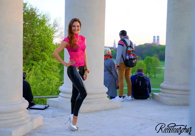 She loves wearing latex in public. (X-post from r/publicfetish) by rubber_bound