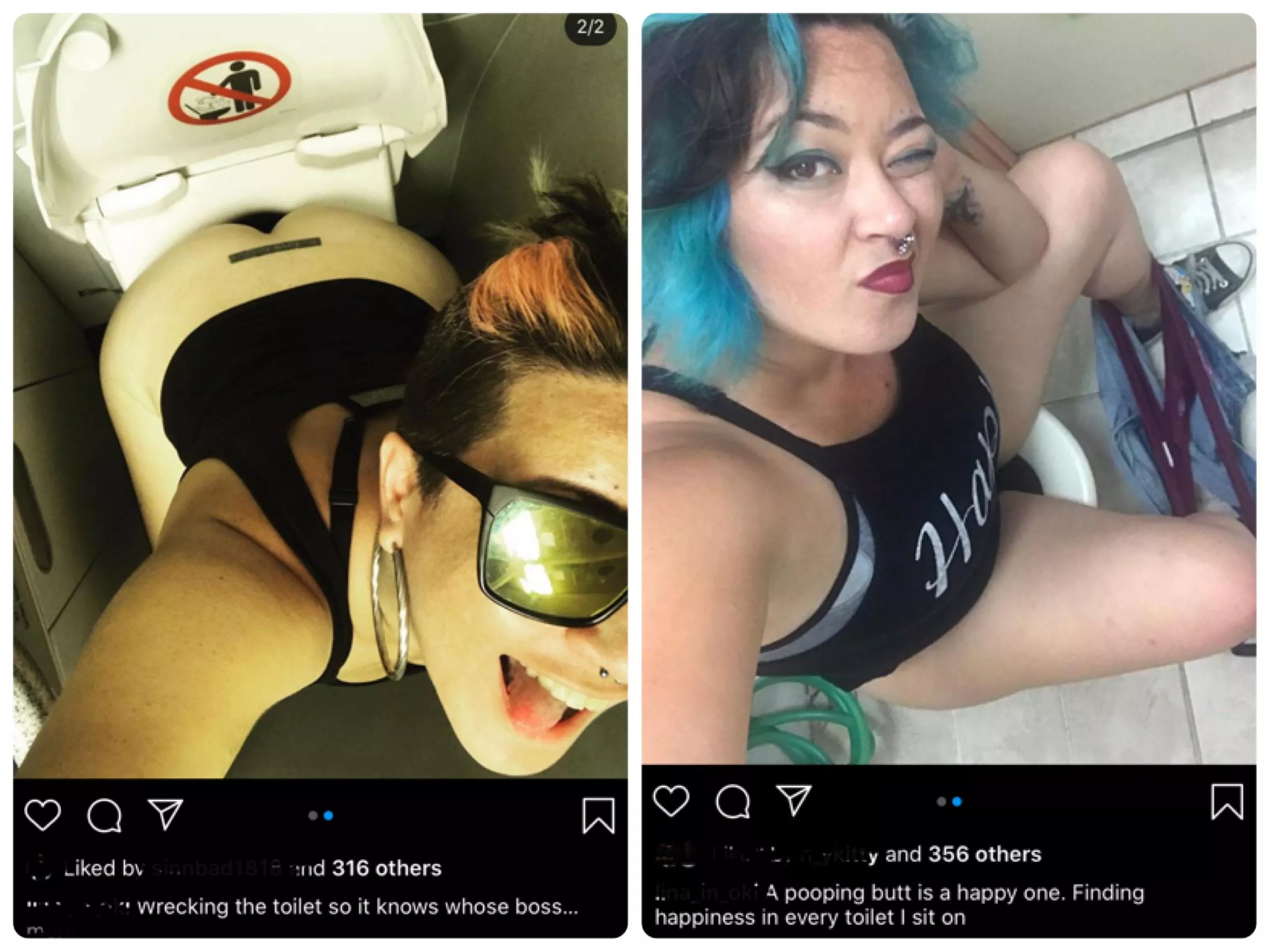 She only posts pictures shitting on a toilet. posted by IrishSurferPunk