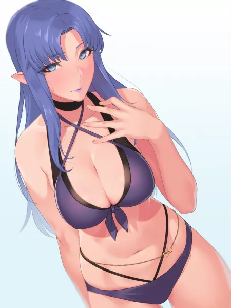 She still looks good in her old swim suit (@sakuya_026) by A_Manatee