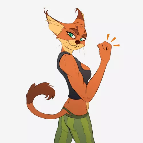 She stronk ~ Art by me 🍪 by Galinn-Arts