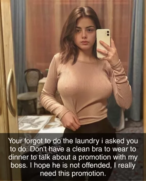 She will come home with a promotion and dessert for you. by betacuck3