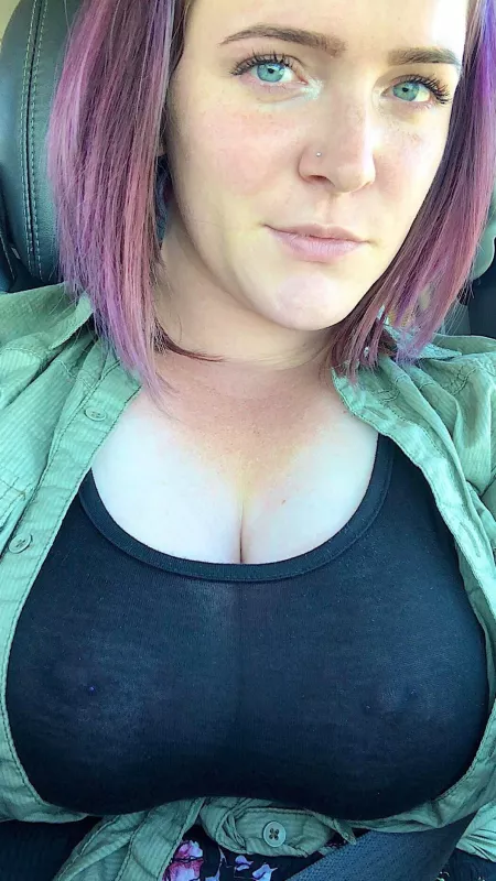 Sheer top plus pierced nipples are a winning combo by x_mo_69