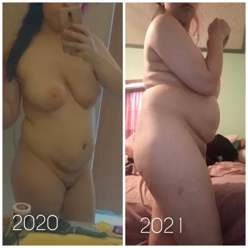 She's about 150-160 in the first and again 186 in the second 🥵🥵🥵🥵 by Imaginary_Honey_3898