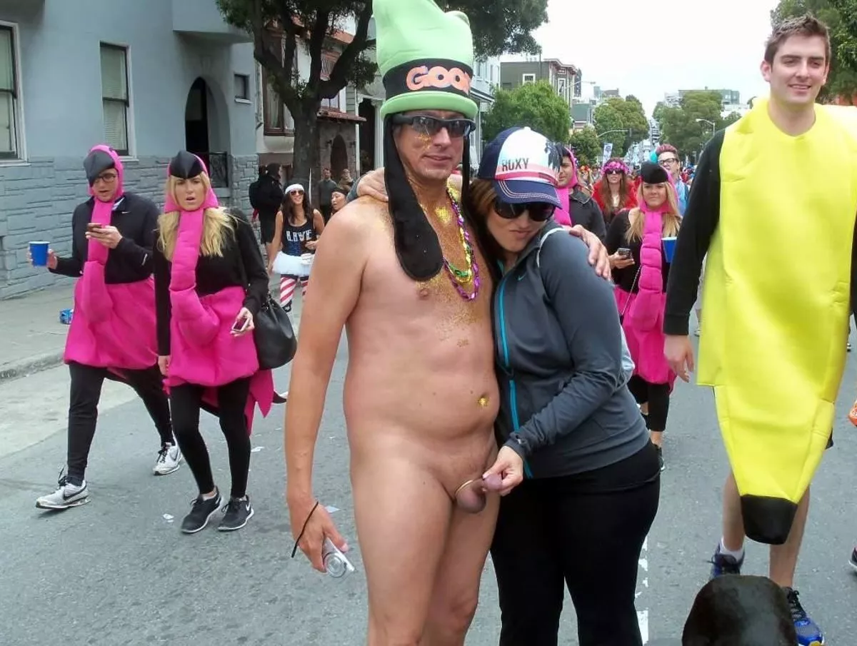 She's feeling goofy i public, much to the surprise of the pink flamingo! posted by Public-Erection-CFNM