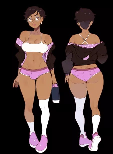 She's got a cute bulge (illboxart) by BigMilfyGothFuta