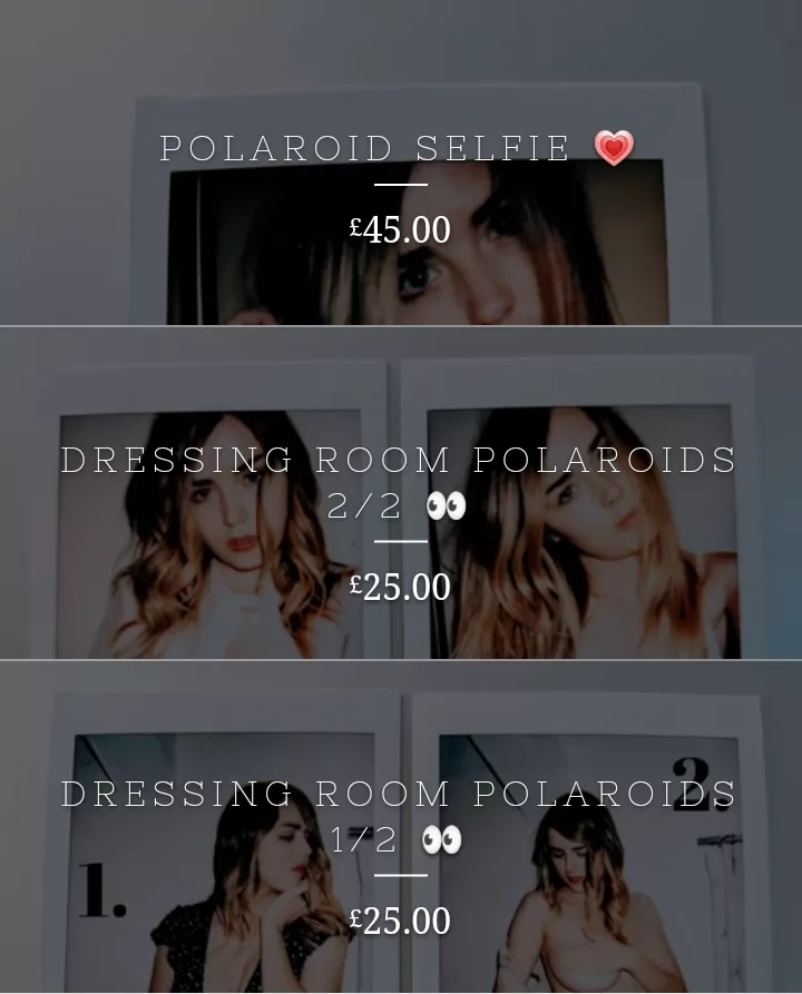 She's got new Polaroids. Spoiler: no topless posted by [deleted]
