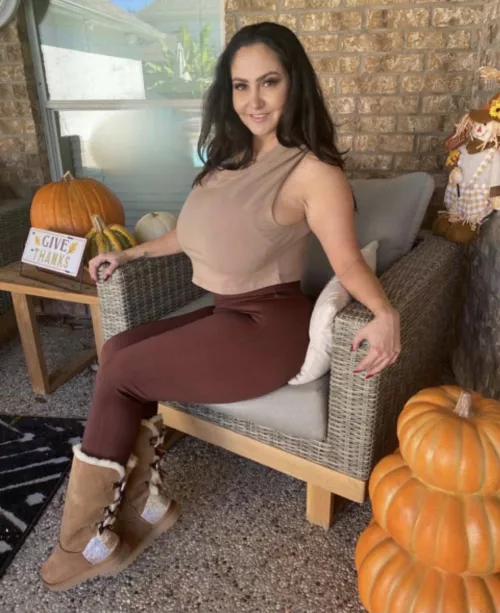 Shes smuggling pumpkins under there 🎃 by ItsWalkerBaby