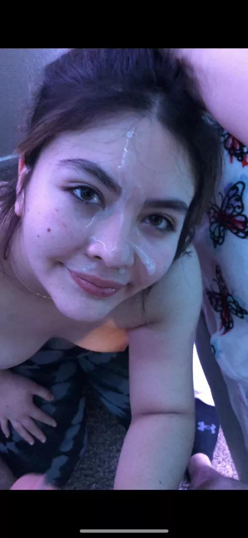She’s so happy to be covered in cum by burneraccount2050