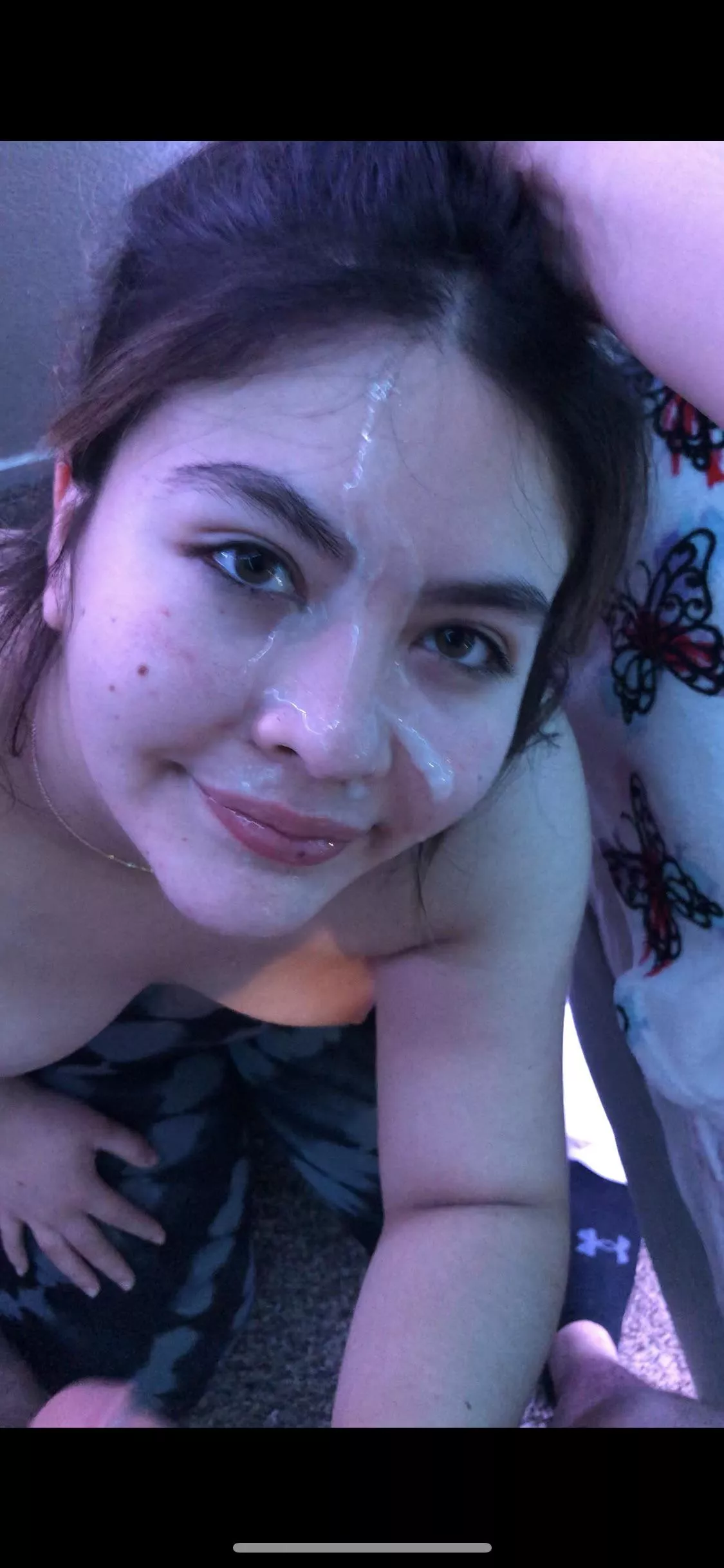 She’s so happy to be covered in cum posted by burneraccount2050