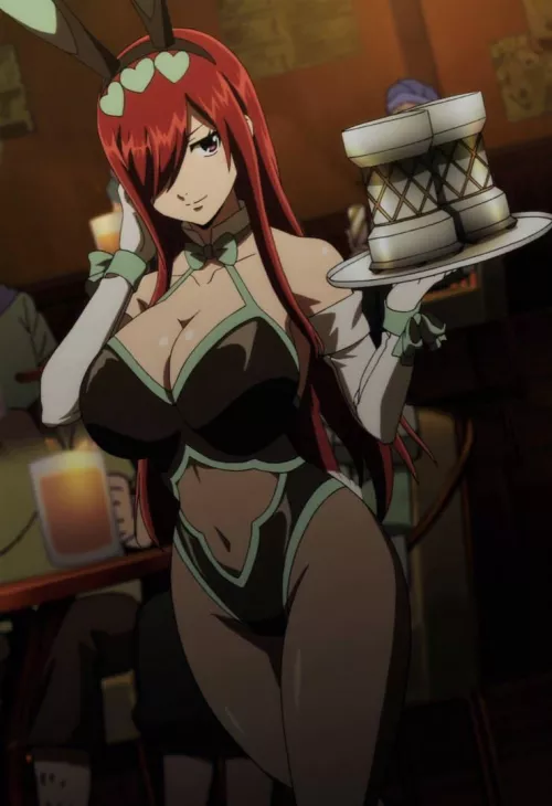Shes so hot in this outfit 😩(hit up pms if you want to talk or share erza and fairy tail hentai) by Gin-Sakata