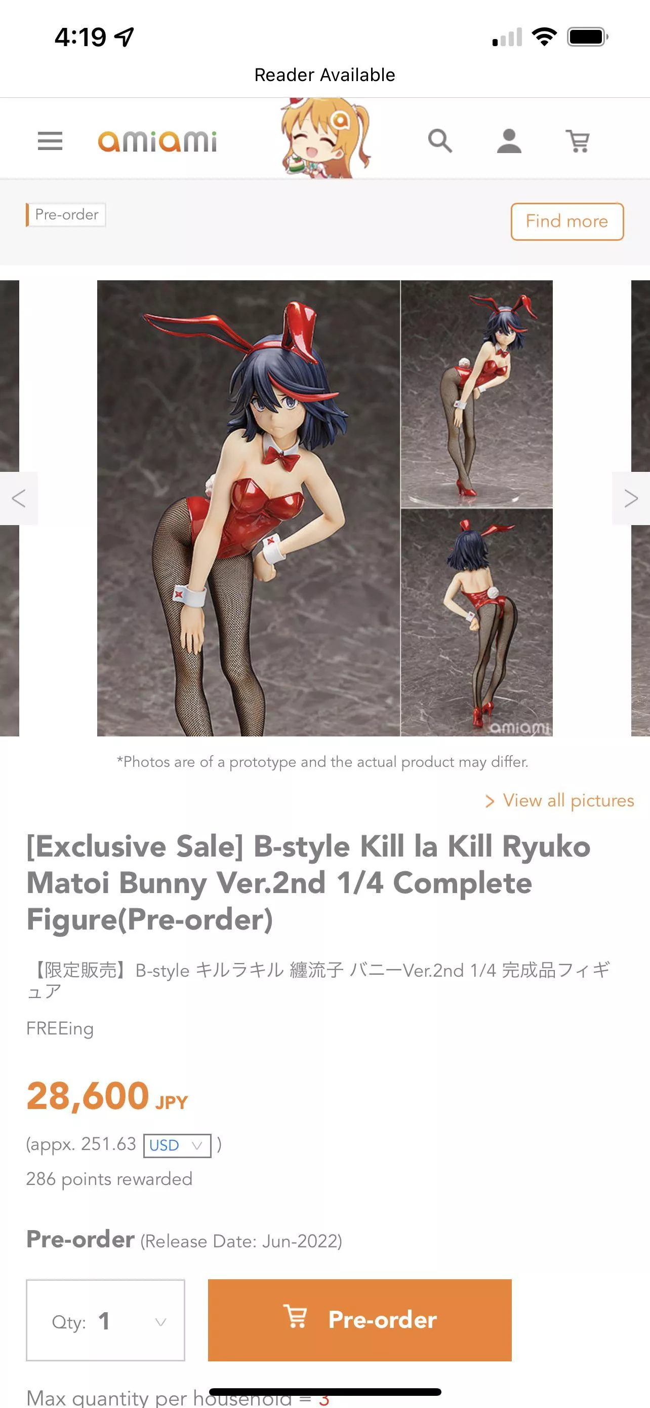 She’s up for preorder at amiami, for anyone interested posted by LengthinessHot1180