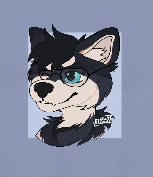 shiba//art by me @flowfells on twitter by Flowfell