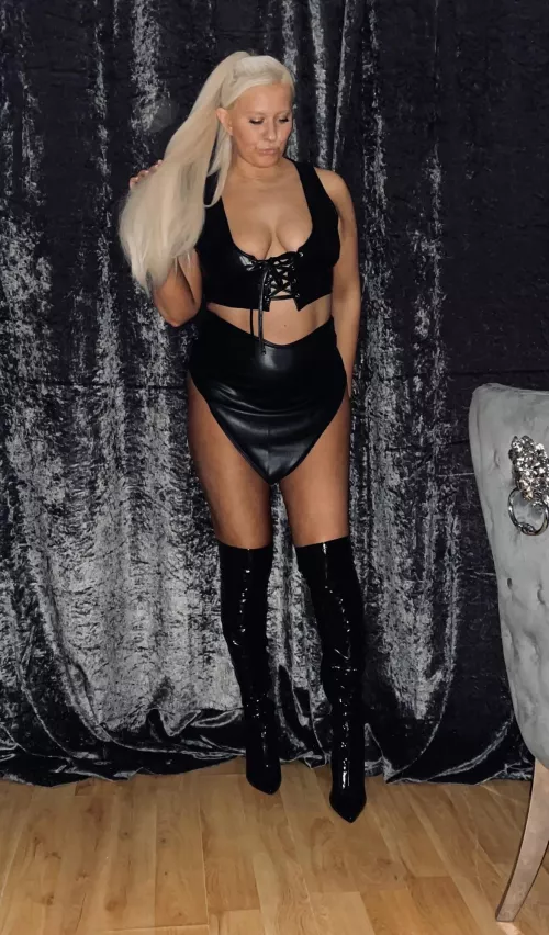 Shiny Leather Barbie wants to play by sparkly-and-savage