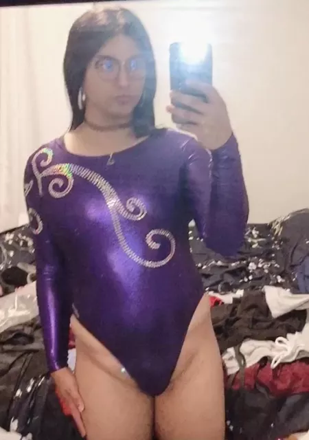 Shiny purple 🍆 leotard by xheiditvx