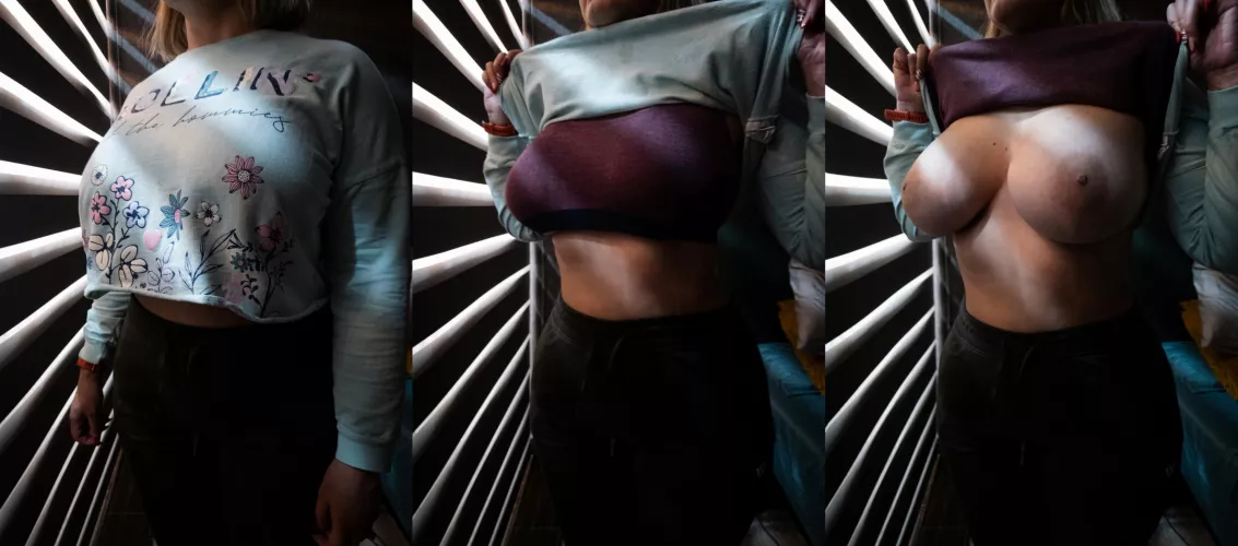 Shirt doesn't hide them very well, top is always struggling, they just want to be free... by Alexis_Roxie