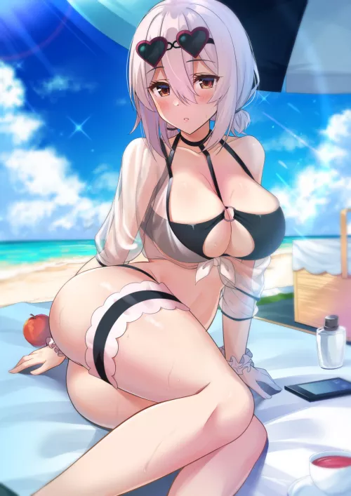 Shkikkan-sama, Do You want to rub lotion on me? (HMS Sirius, Azur Lane, Royal Navy Faction) by YandereLover22